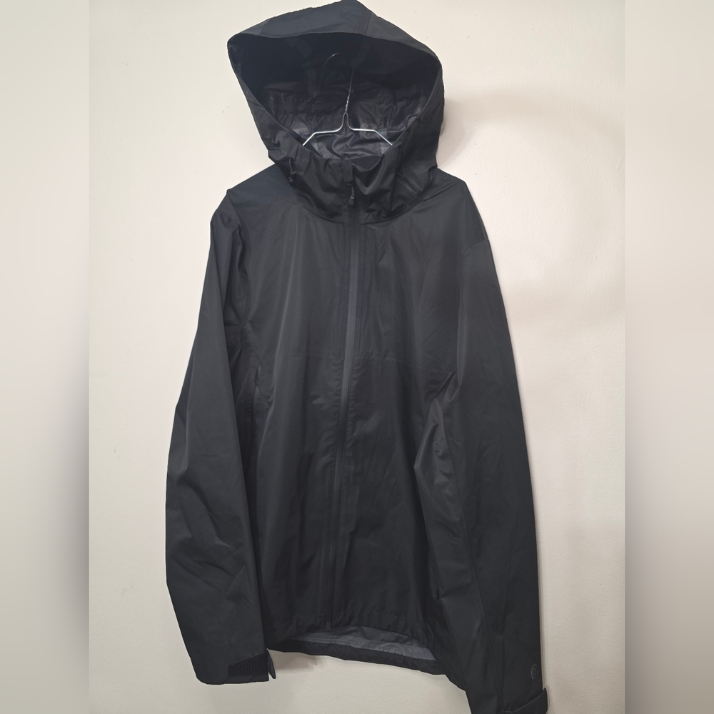 Champion Black Hooded Raincoat Water-Resistant